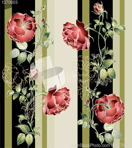 Image of Seamless background from a flowers ornament, fashionable modern 