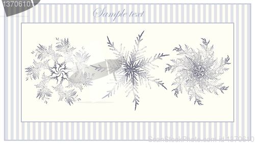 Image of Greeting card with snowflakes.