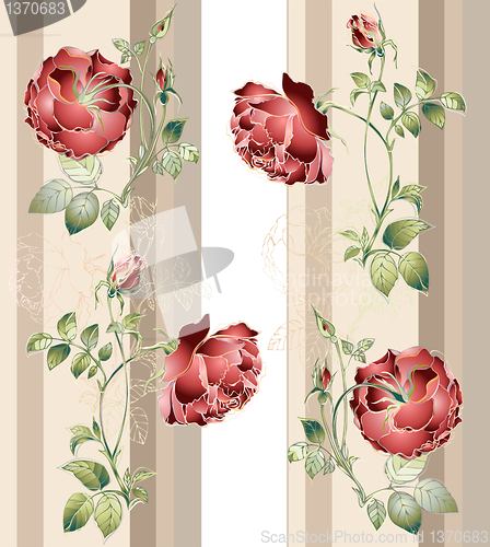 Image of Seamless background from a flowers ornament, fashionable modern wallpaper or textile.   