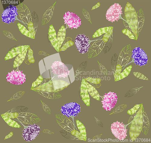 Image of Seamless background. Illustration daisies.