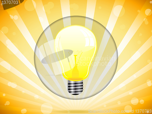 Image of Light Bulb on Colorful Background