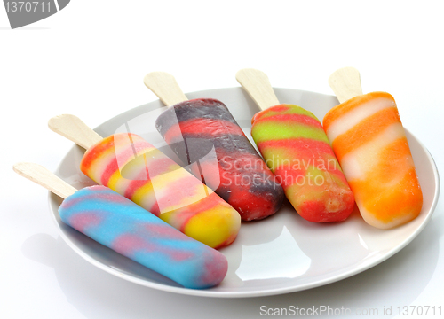 Image of colorful ice cream pops