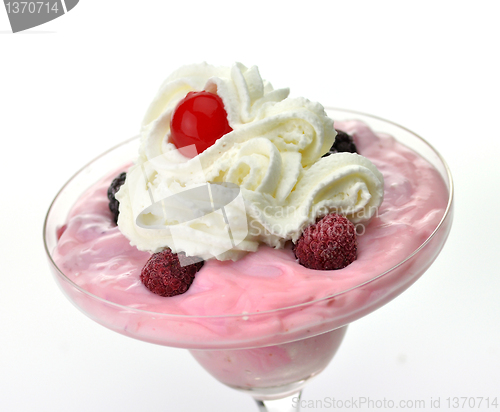 Image of strawberry yogurt dessert