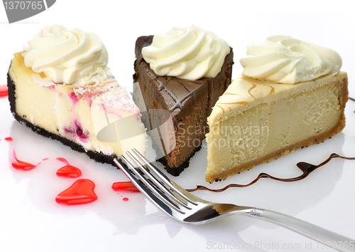 Image of slices of cheesecakes