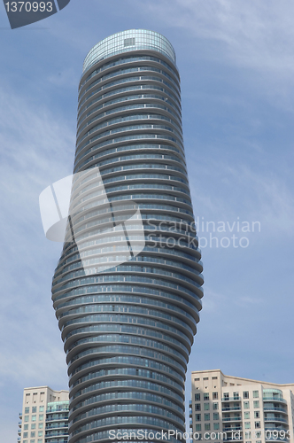 Image of Modern round high rise.    