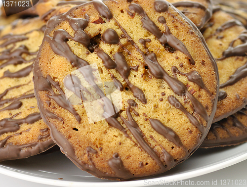 Image of cookies with nuts and chocolate