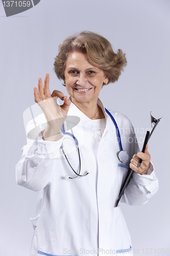 Image of Happy senior doctor