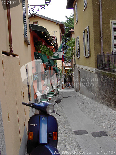 Image of Narrow street with scooter