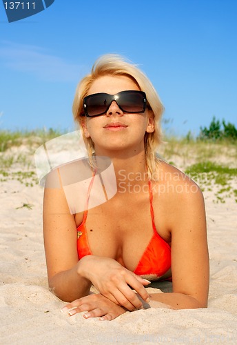 Image of orange bikini girl