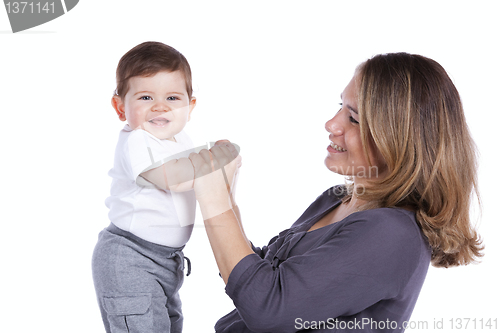 Image of Mother with her baby son