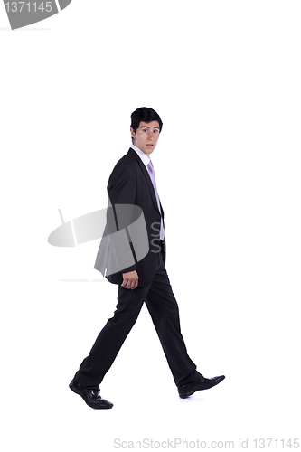 Image of Businessman walking to you