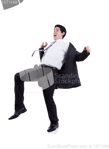 Image of Businessman almost falling