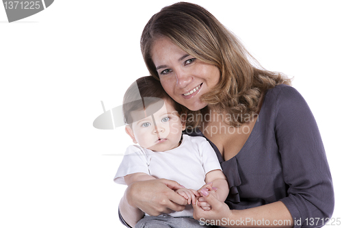 Image of Mother with her baby son