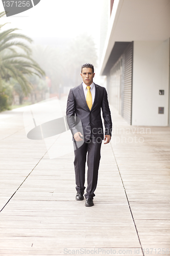 Image of Confident businessman walking