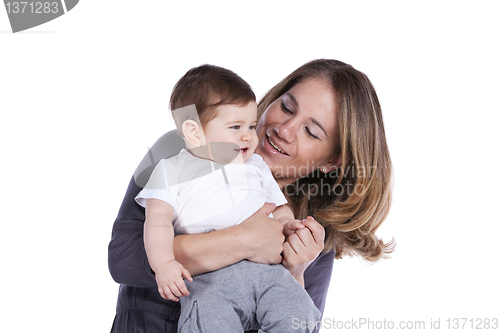 Image of Mother with her baby son
