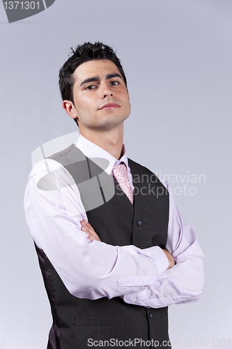 Image of Powerful handsome businessman