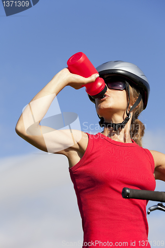 Image of Woman drinking water