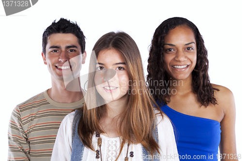 Image of Three happy teenagers