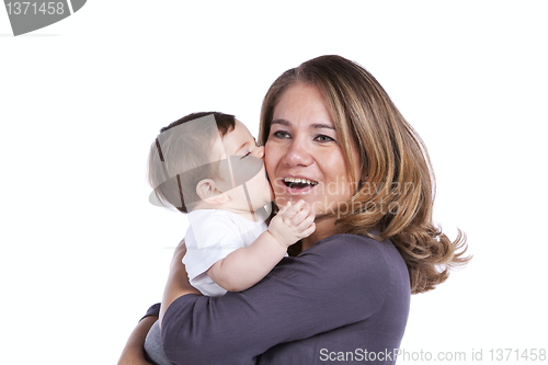 Image of Mother with her baby son