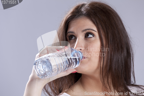 Image of Woman drinking water