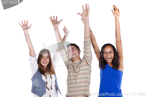 Image of Three happy teenagers