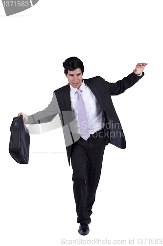 Image of Businessman walking step by step