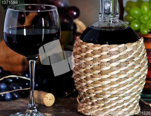 Image of red wine composition