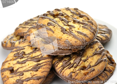 Image of cookies with nuts and chocolate