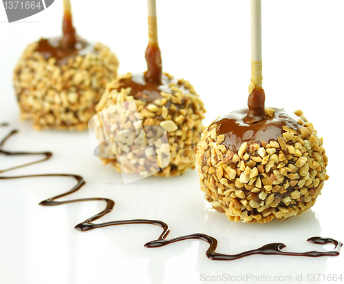 Image of Candy apples with caramel sauce