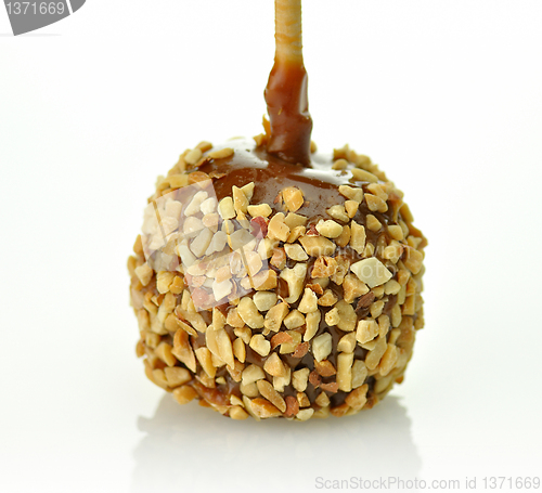 Image of Candy apple with caramel sauce