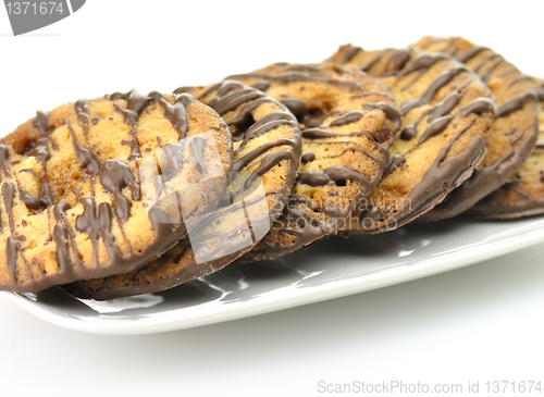 Image of cookies with nuts and chocolate