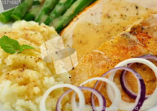 Image of Roasted turkey slices