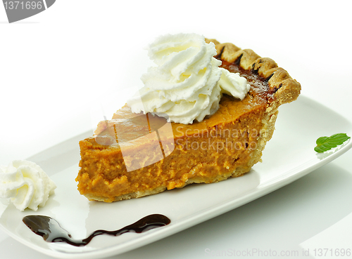 Image of Slice of pumpkin pie