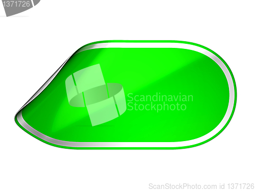 Image of Green rounded hamous sticker or label 