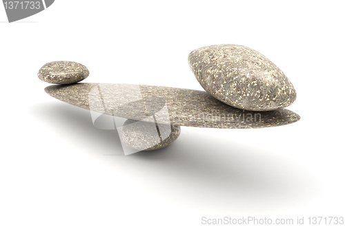 Image of Harmony and Balance: Pebble stability scales