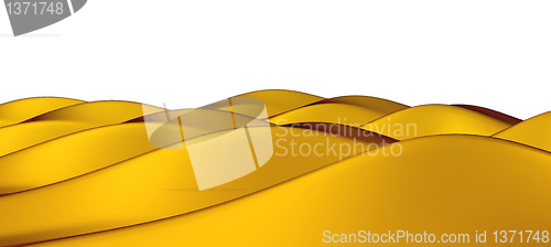 Image of Golden hummoks or dunes isolated 