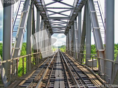 Image of railway bridge through small river