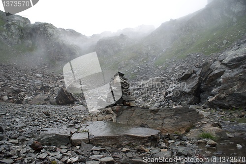 Image of hiking in frensh alpes in summer