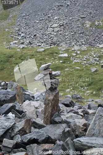 Image of hiking in frensh alpes in summer