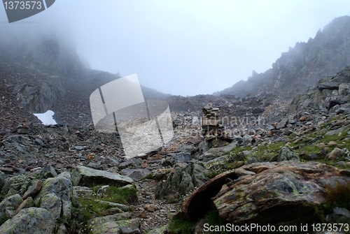 Image of hiking in frensh alpes in summer