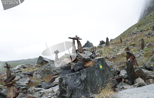 Image of hiking in frensh alpes in summer