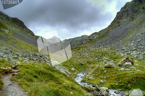 Image of hiking in frensh alpes in summer