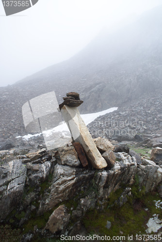 Image of hiking in frensh alpes in summer