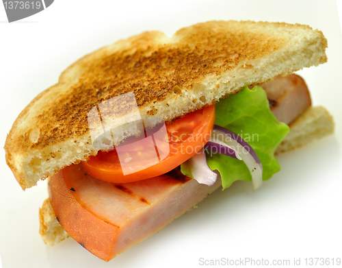 Image of sandwich with grilled ham