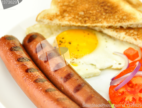 Image of grilled polish sausages 