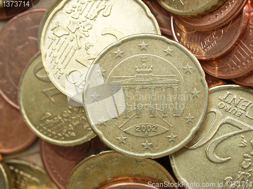 Image of Euro coins background