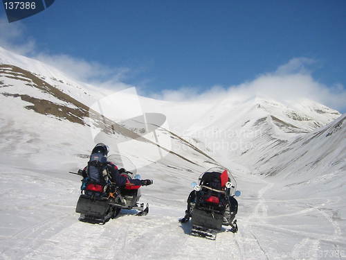 Image of Snowmobiles at Svalbard