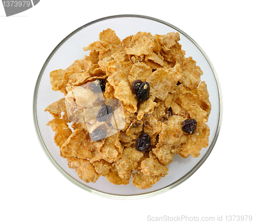 Image of bran and raisin cereal