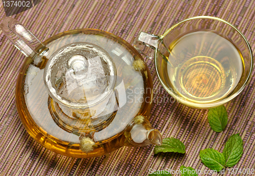 Image of green tea set 