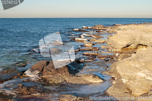 Image of Winter shore of the Caspian Sea.